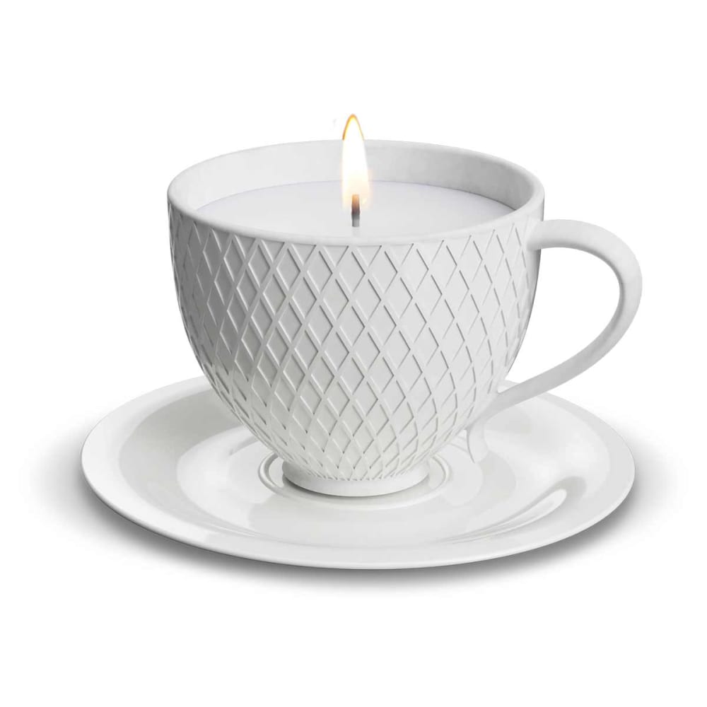 Cbkreation Bougie rasse à thé citron d'amalfi style campagne Blanc Céramique