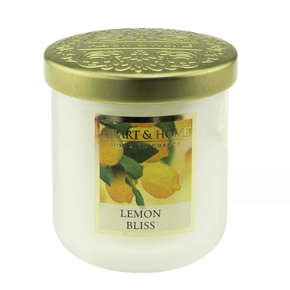 Heart and home Bougie senteur citron d'amalfi style campagne Blanc Verre