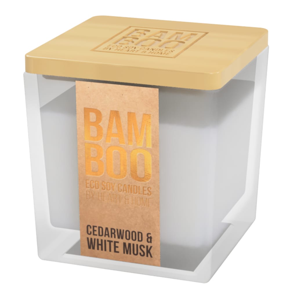 Heart and home Bougie éco responsable musc blanc heart and home - Cire