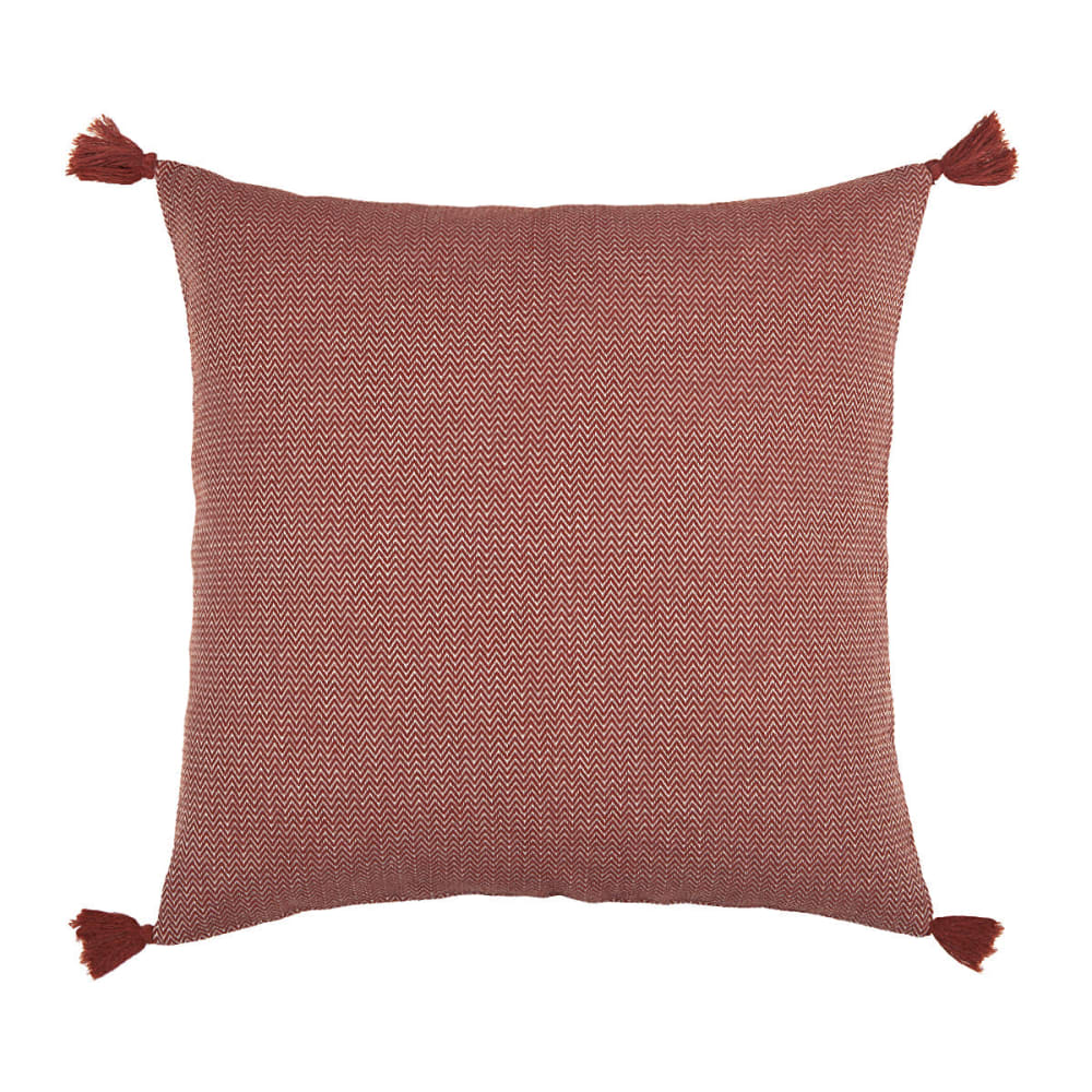 Housse de coussin coton tomette 50x50