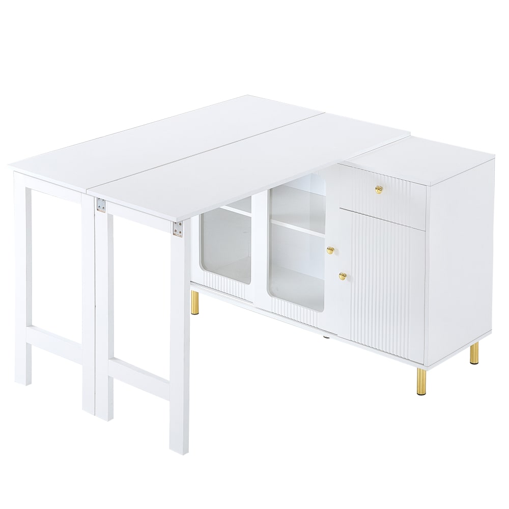 Urban Meuble Weißer Eckschreibtisch mit Stauraum und modernem Design style modern Weiß Spanplatte