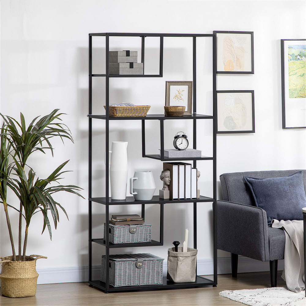 Bibliothèque 7 niveaux style industriel noir - Maisons du Monde