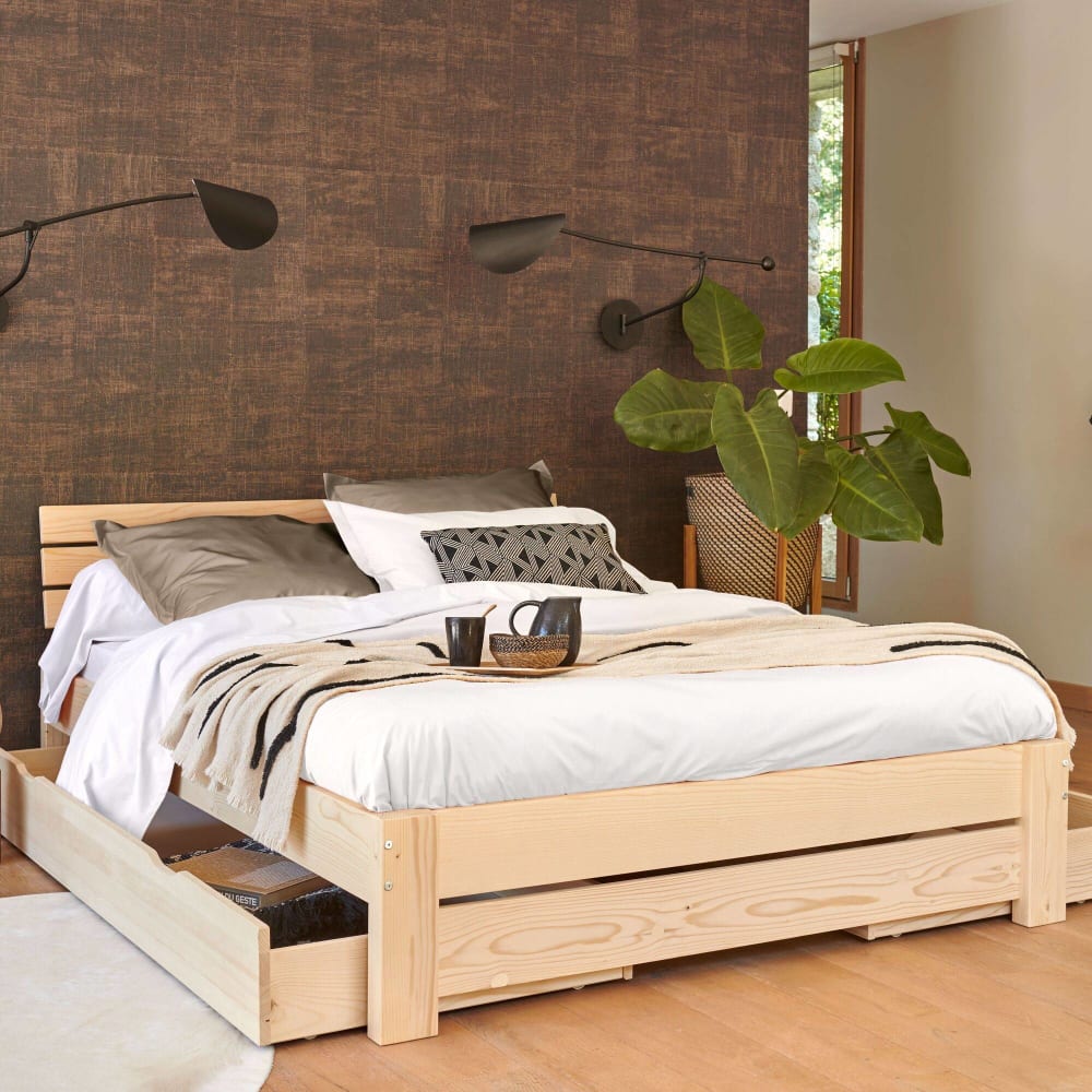 Drap plat en percale bio blanc 270 x 300 cm