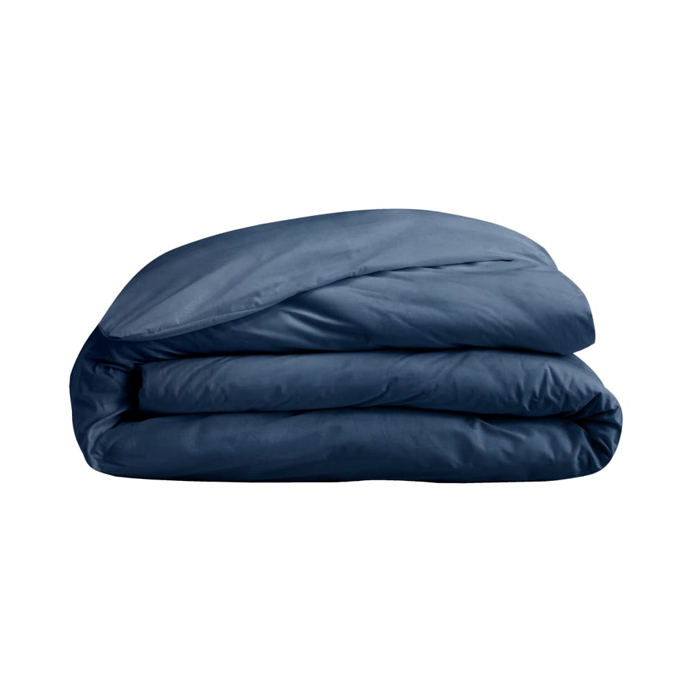 Housse de couette en coton bio bleu nuit 260 x 240 cm - Maisons du Monde