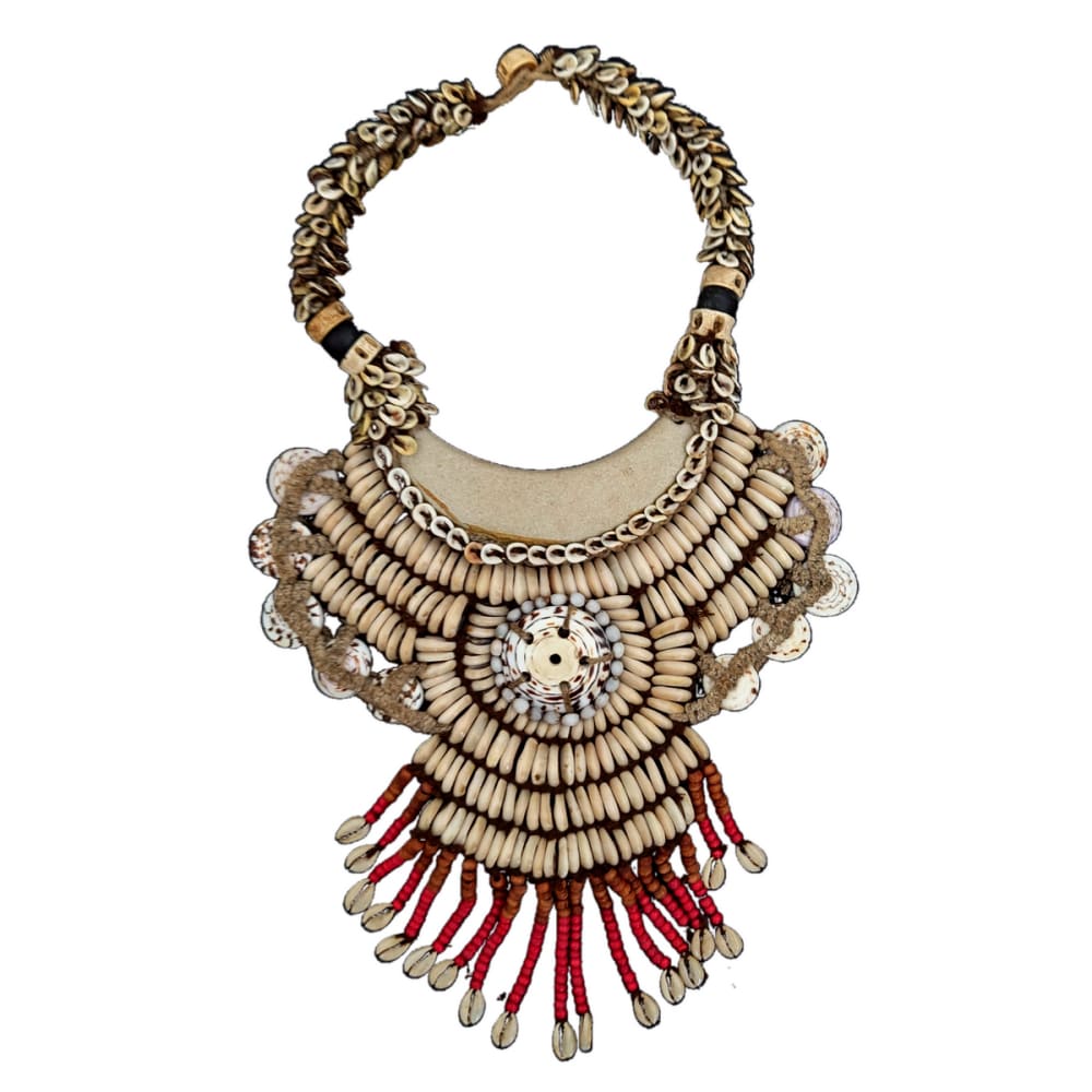 My Bliss Home Collier tribal traditionnel de Papouasie, 32x72 cm Multicolore Fibres Naturelles