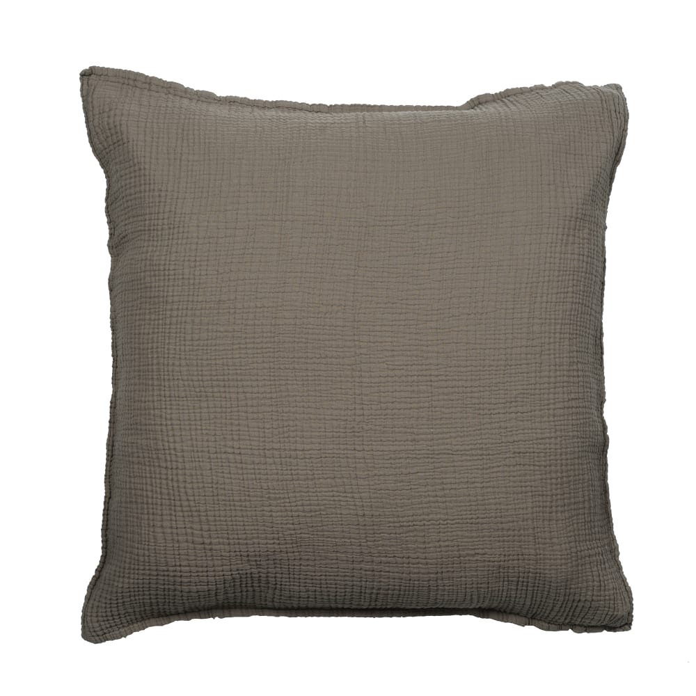 Taie d'oreiller gaze de coton terre brûlée 65X65 CM