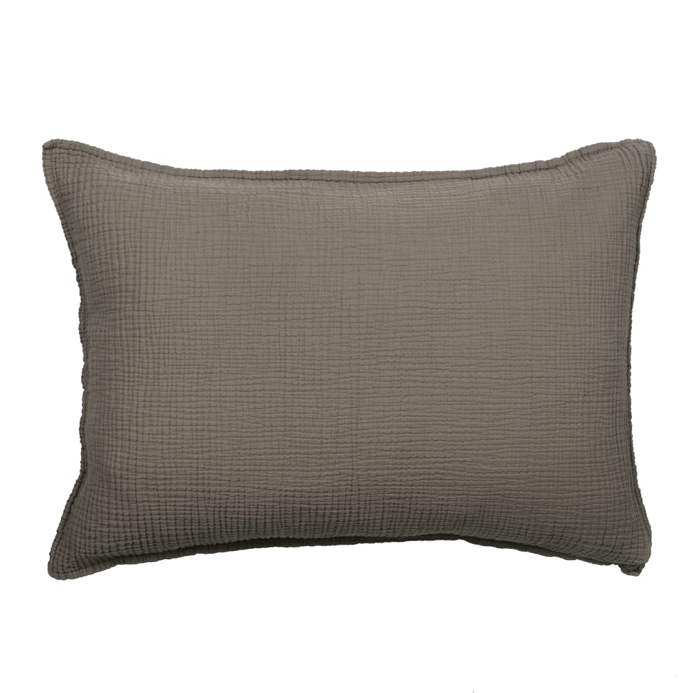 Taie d'oreiller gaze de coton terre brûlée 50X70 CM