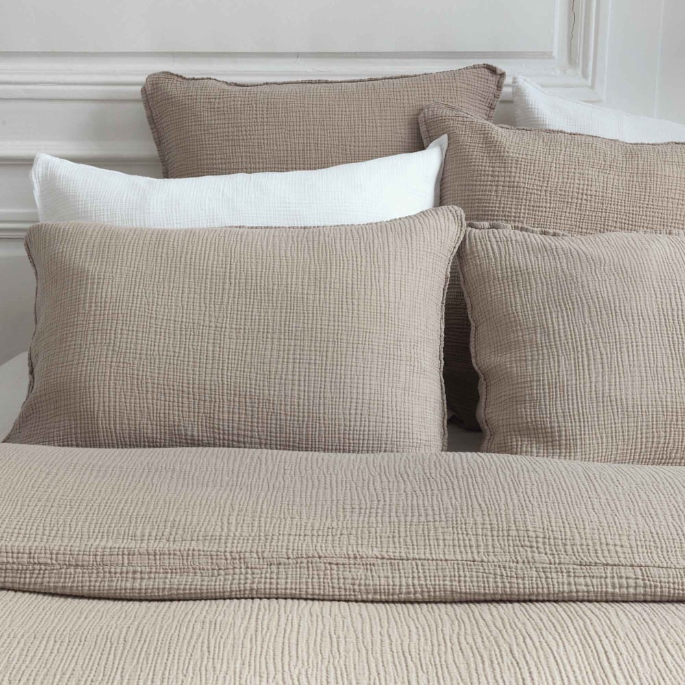 Drap housse gaze de coton grège 160X200X30 CM — vue 3