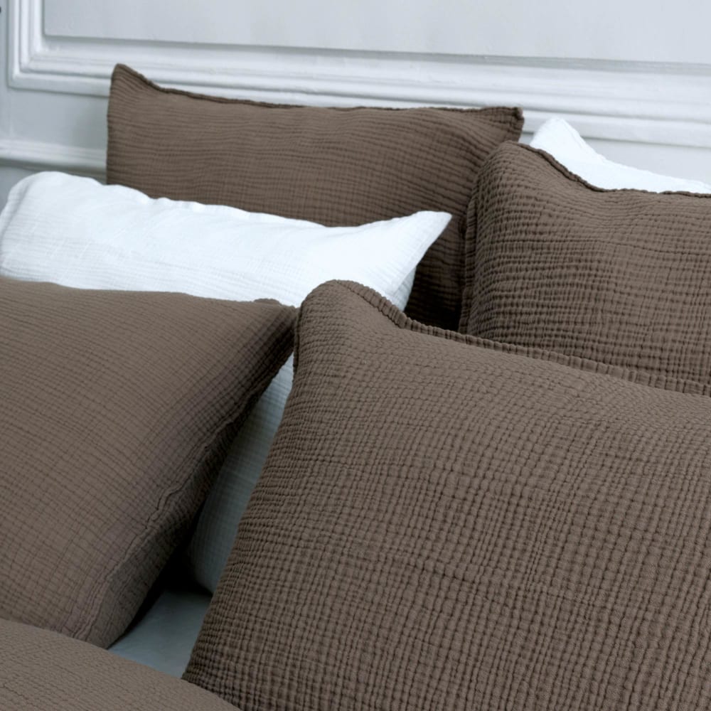 Housse de couette gaze de coton terre brûlée 260X240 CM — vue 4