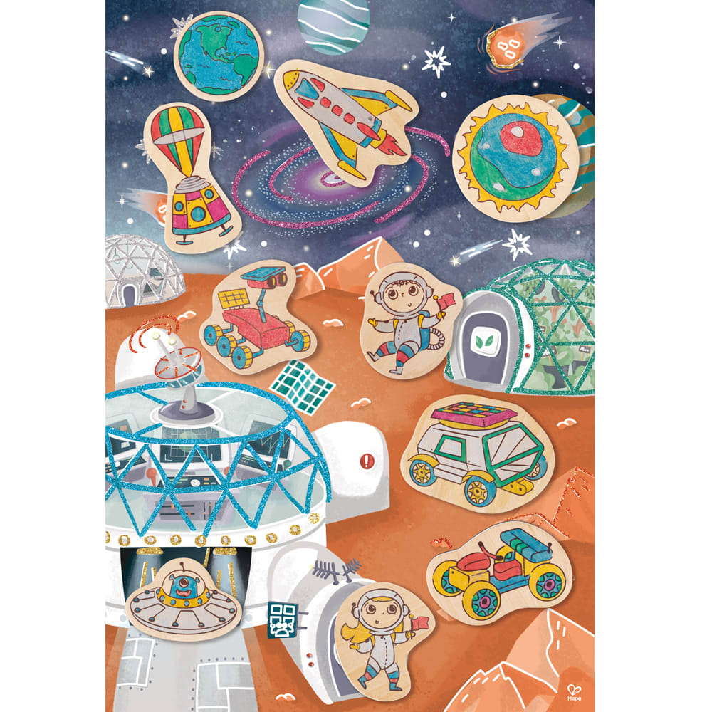 Aimants de l'espace à colorier - Maisons du Monde