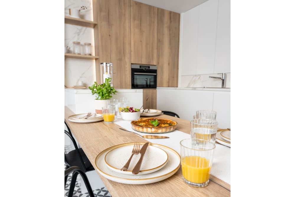 Lot de 6 Assiettes à dessert en Grès, blanc, D20 cm - Maisons du Monde