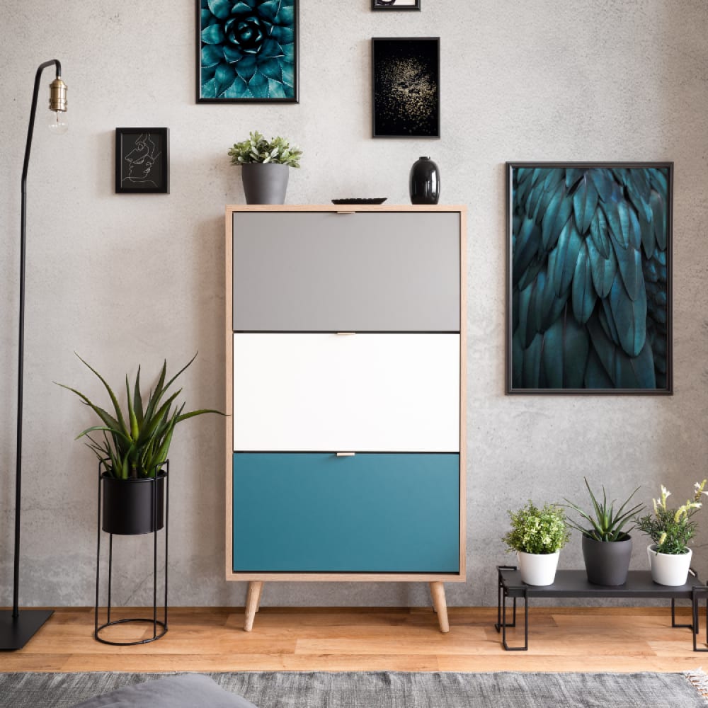 Meuble à chaussures en bois