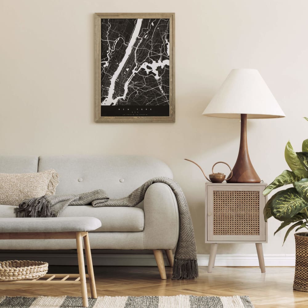 Table de chevet scandinave avec 1 porte en bois marron