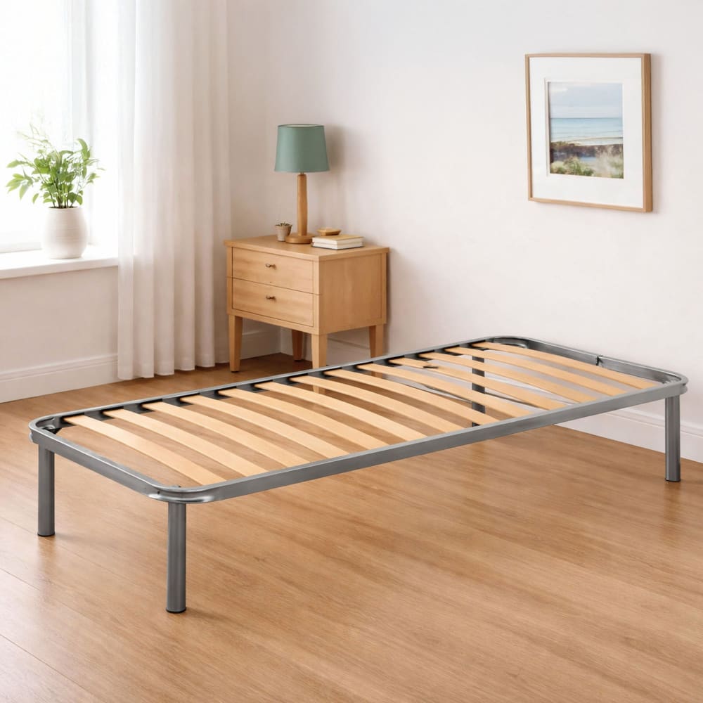 Sommier simple effet bois gris 180x90 cm - Maisons du Monde