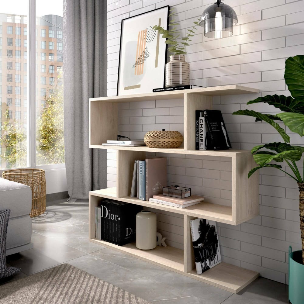 Bibliothèque effet bois beige 117x25 cm - Maisons du Monde