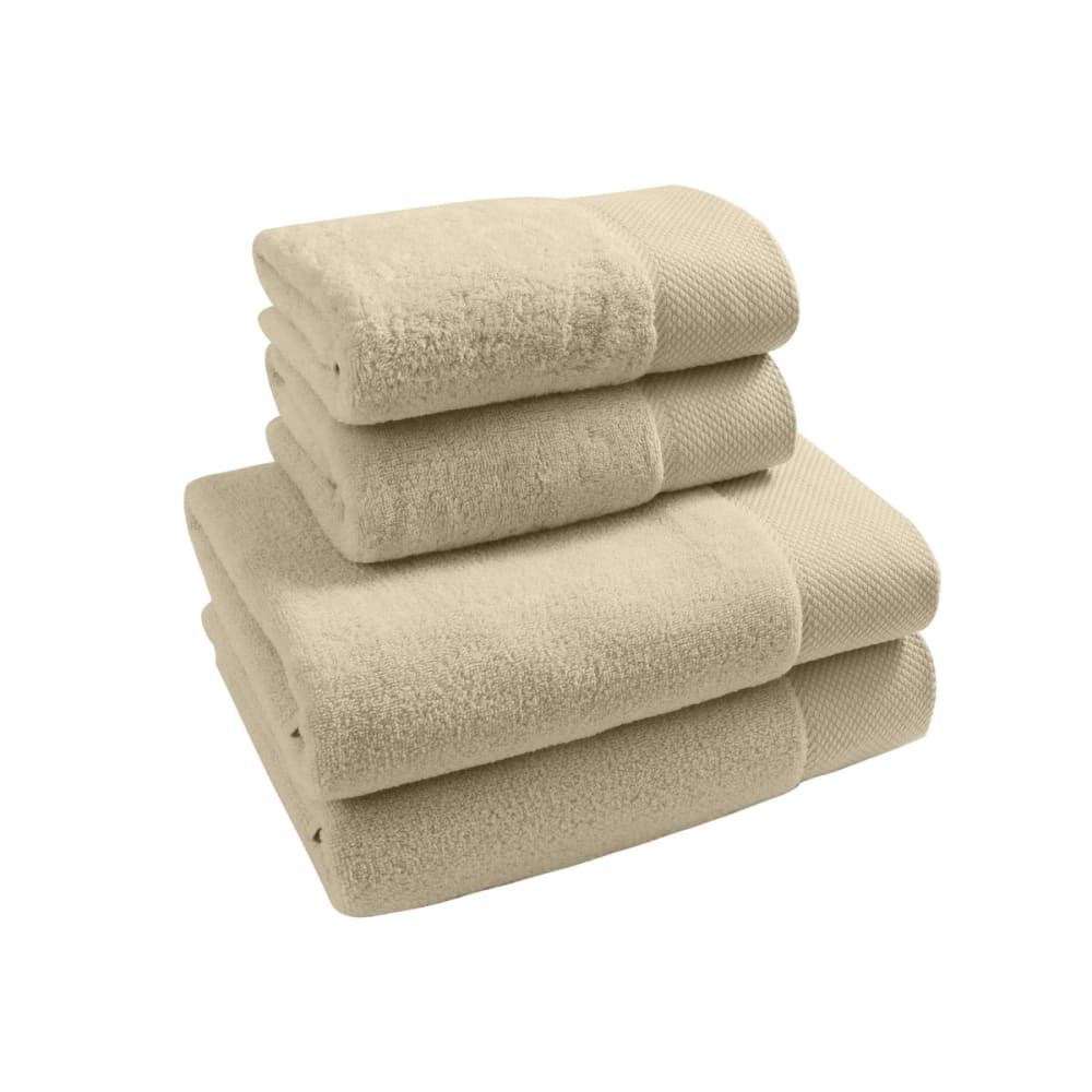 Ensemble de bain 4 pièces en coton peigné zéro twist ficelle - Maisons du Monde