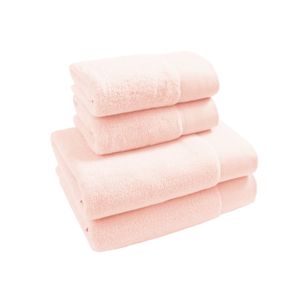 Ensemble de bain 4 pièces en coton peigné poudre - Maisons du Monde