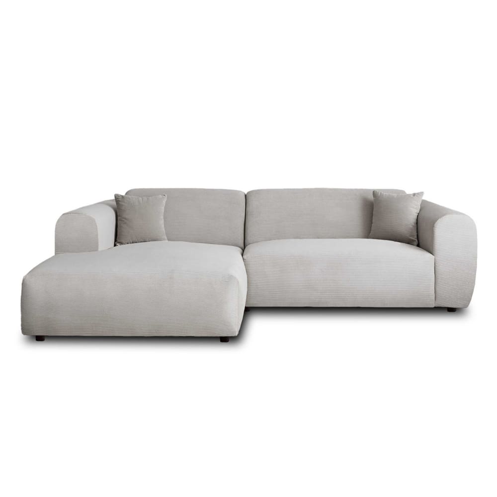 Aumance - canapé d'angle gauche 4 places - en velours côtelé