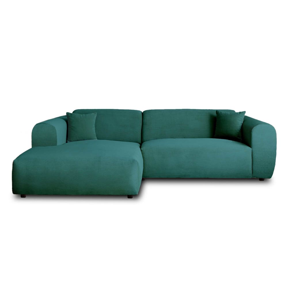 Aumance - canapé d'angle gauche 4 places - en velours côtelé