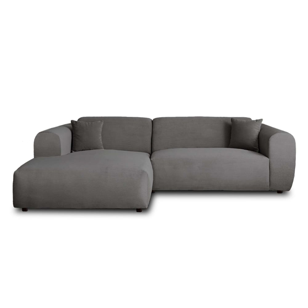 Aumance - canapé d'angle gauche 4 places - en velours côtelé