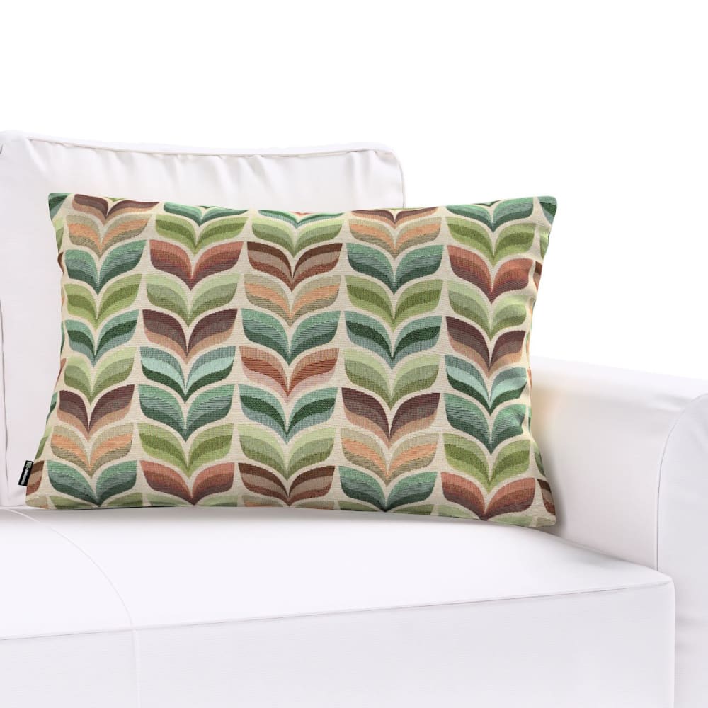 Kissenbezug aus Jacquard, grün und beige, 47x28cm - Maisons Du