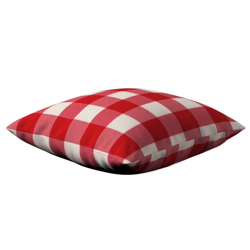 Kissenbezug karriert, rot und weiß, 43x43 cm - Maisons Du Monde