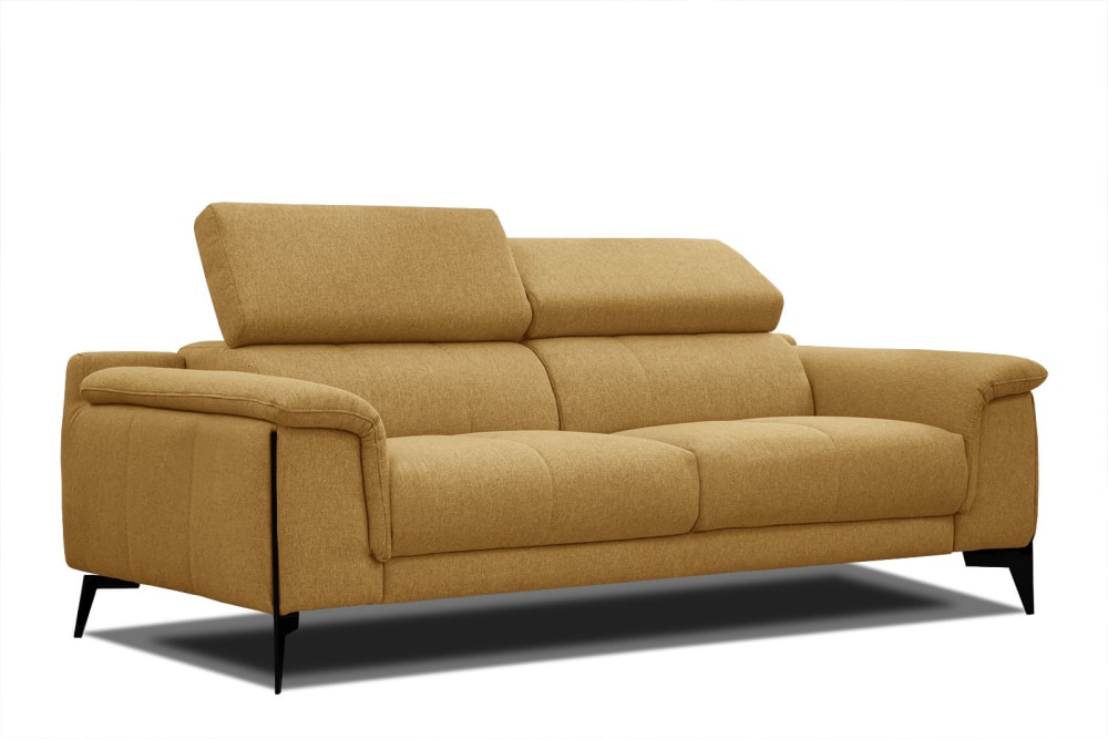 Canapé XXL droit 3 places - tissu orange