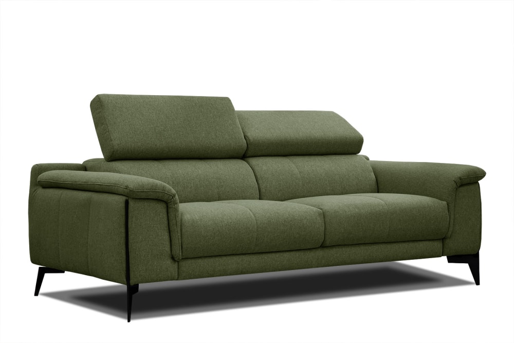 Canapé XXL droit 3 places - tissu vert
