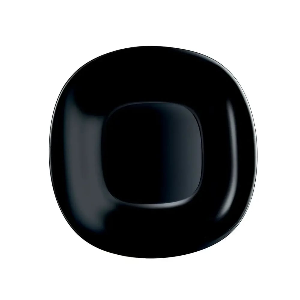 6 assiettes noires 21 x 19,6 cm