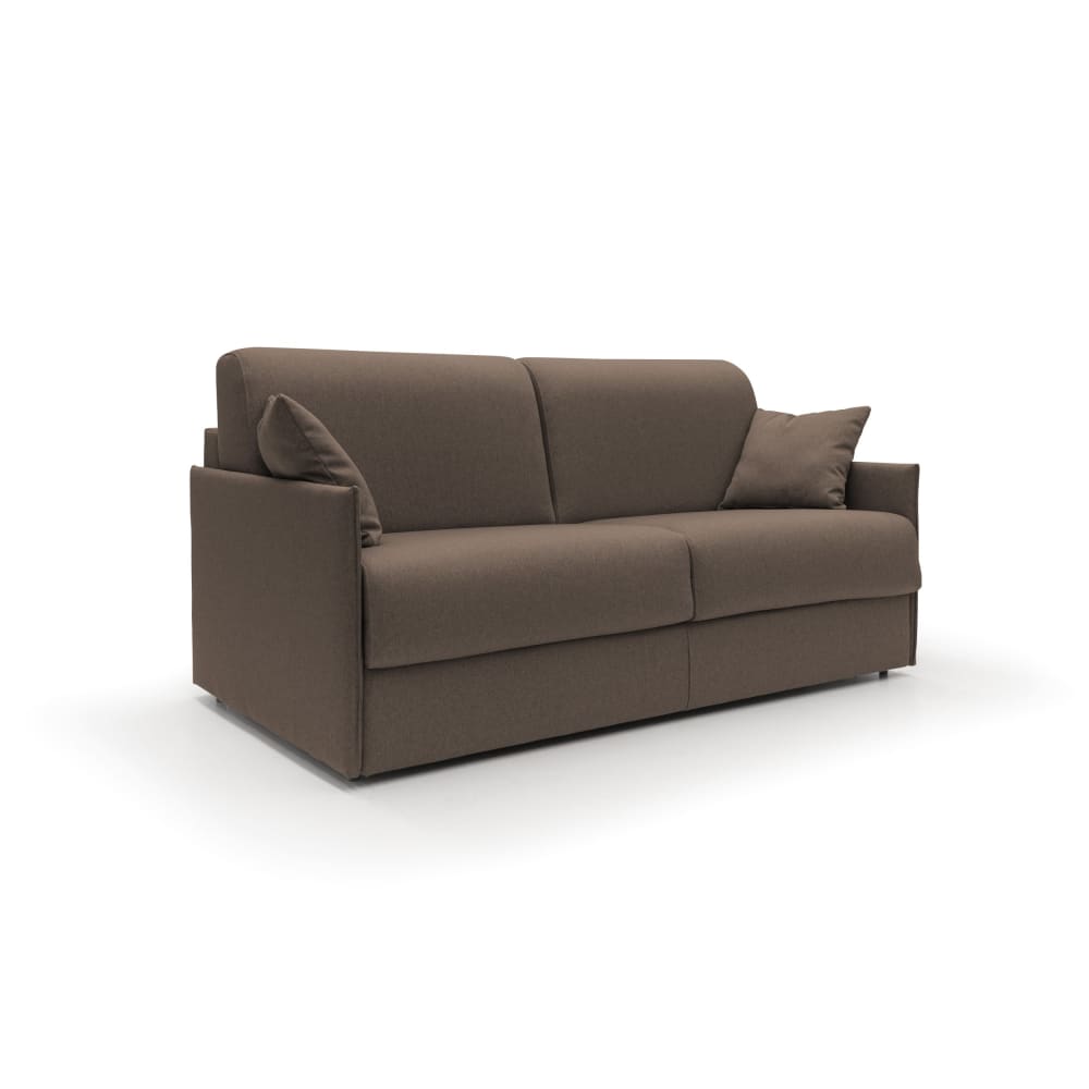 Canapé lit convertible en tissu imperméable 149 cm brun