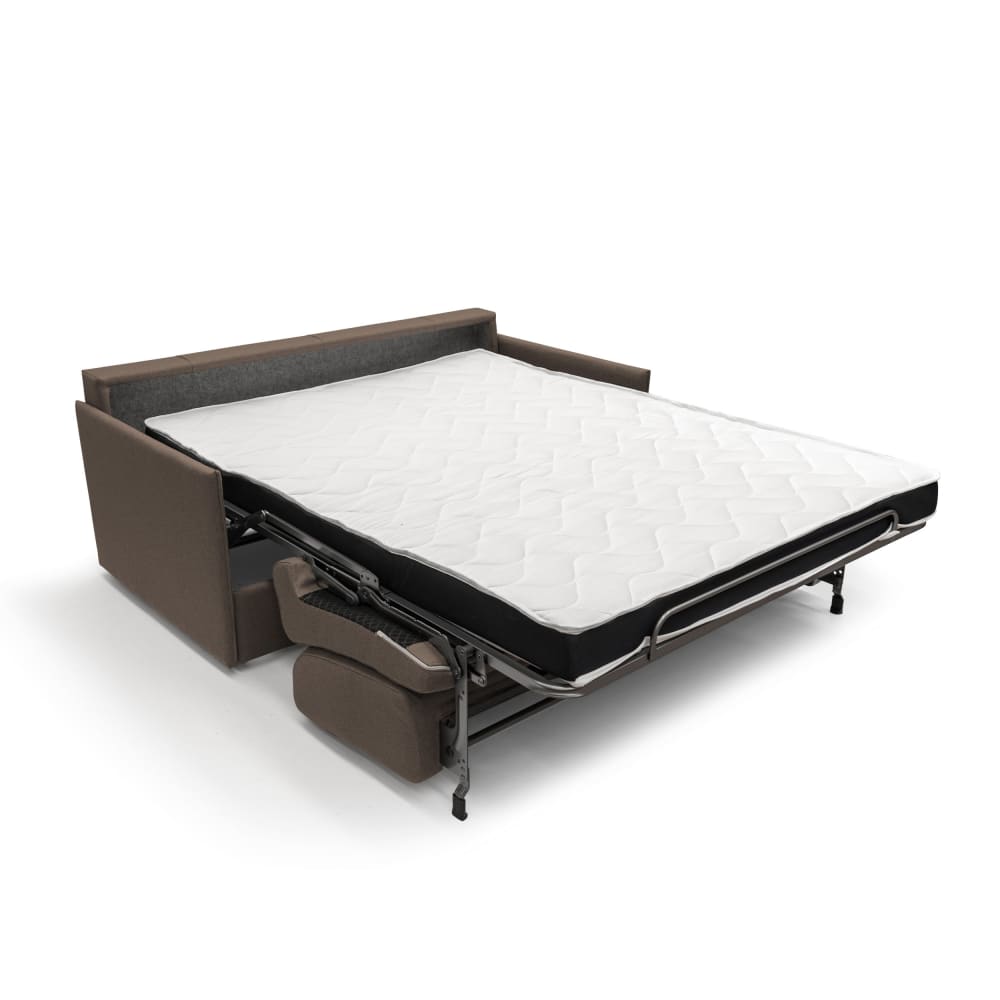 Canapé lit convertible en tissu imperméable 149 cm brun