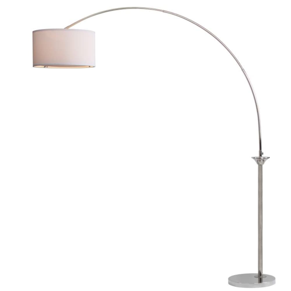 Safavieh Stehleuchte aus Eisen, Glanznickel style modern Beige Stahl