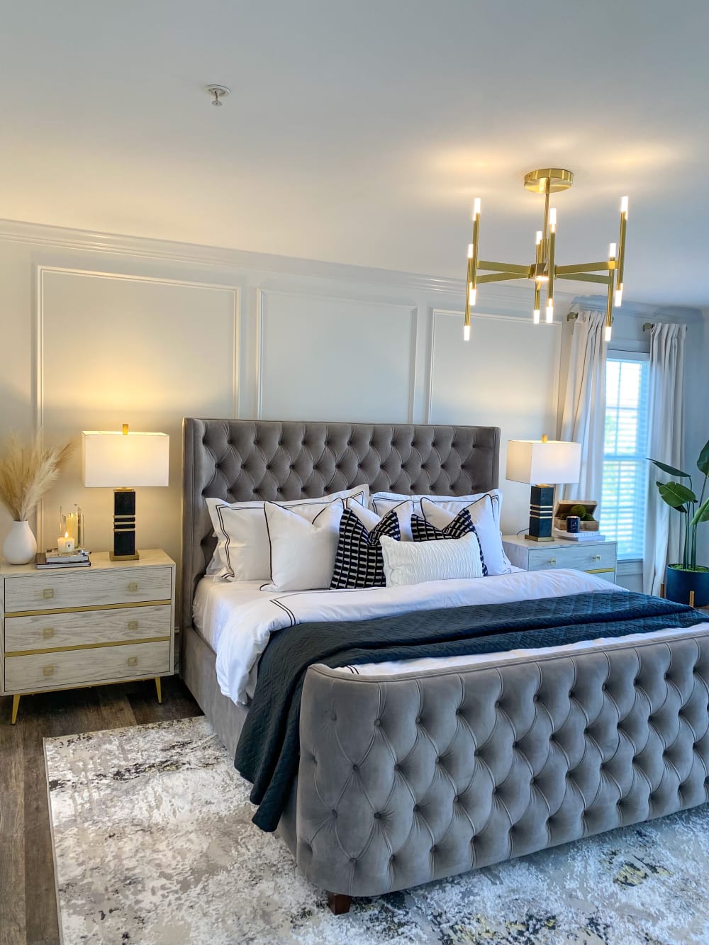 Lampe de table en métal, or — vue 4