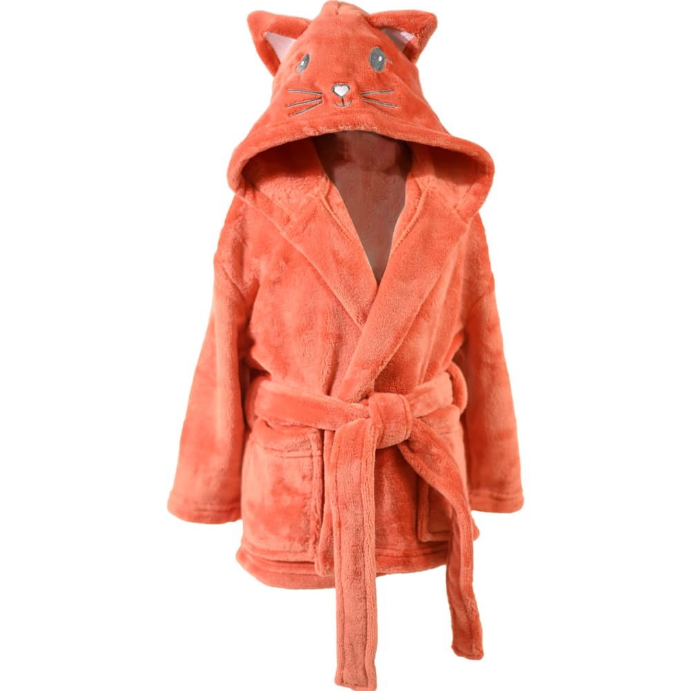 Peignoir enfant polaire doux & chaud corail 02 ans