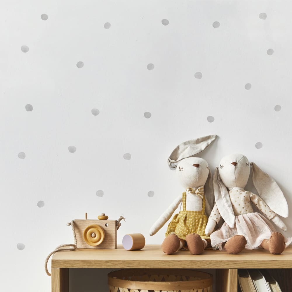 Stickers mureaux en vinyle rondes style aquarelle gris - Maisons du Monde