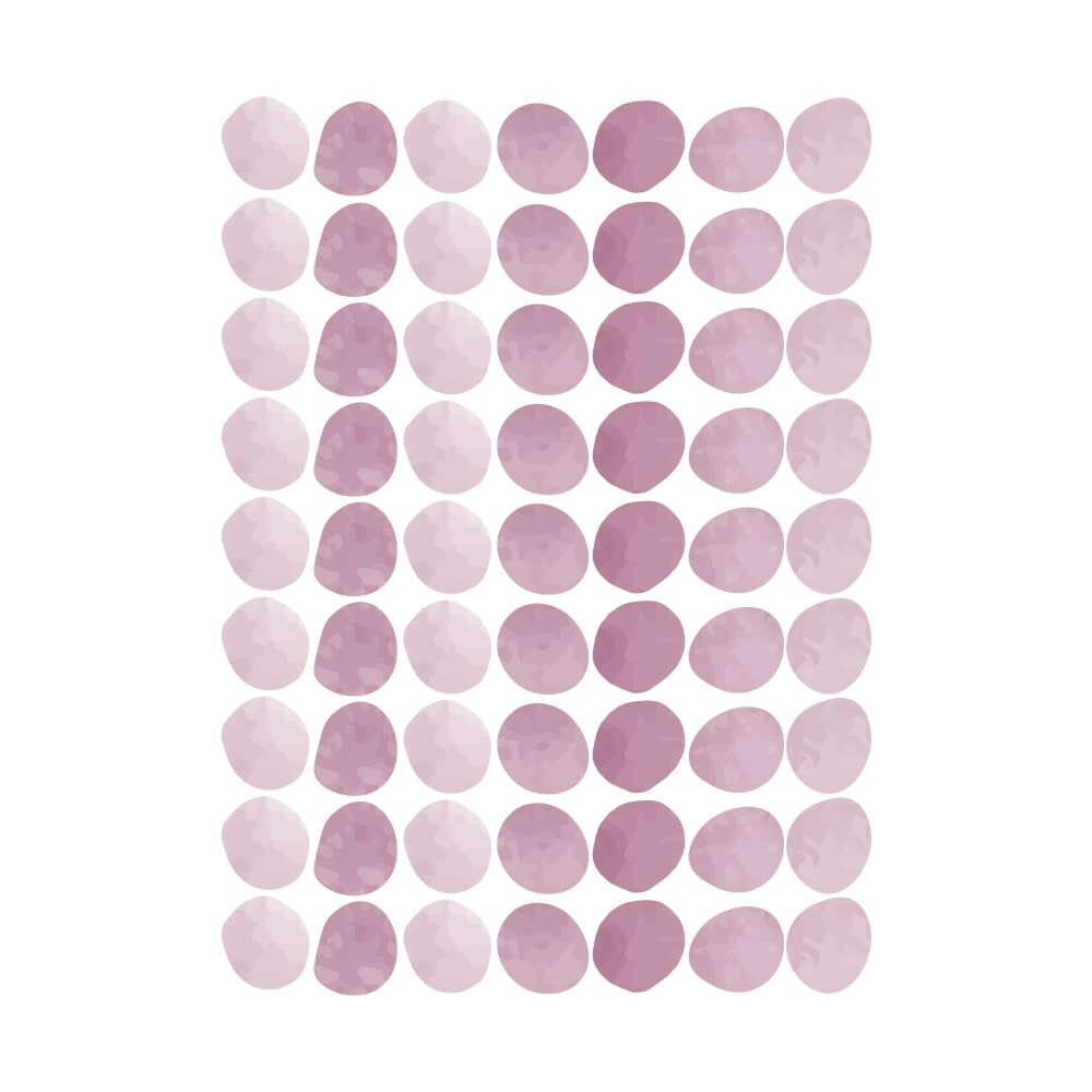 Nicolasito Stickers mureaux en vinyle rondes style aquarelle violet Violet Pva - Polyacétate De Vinyle - 25x32x0cm