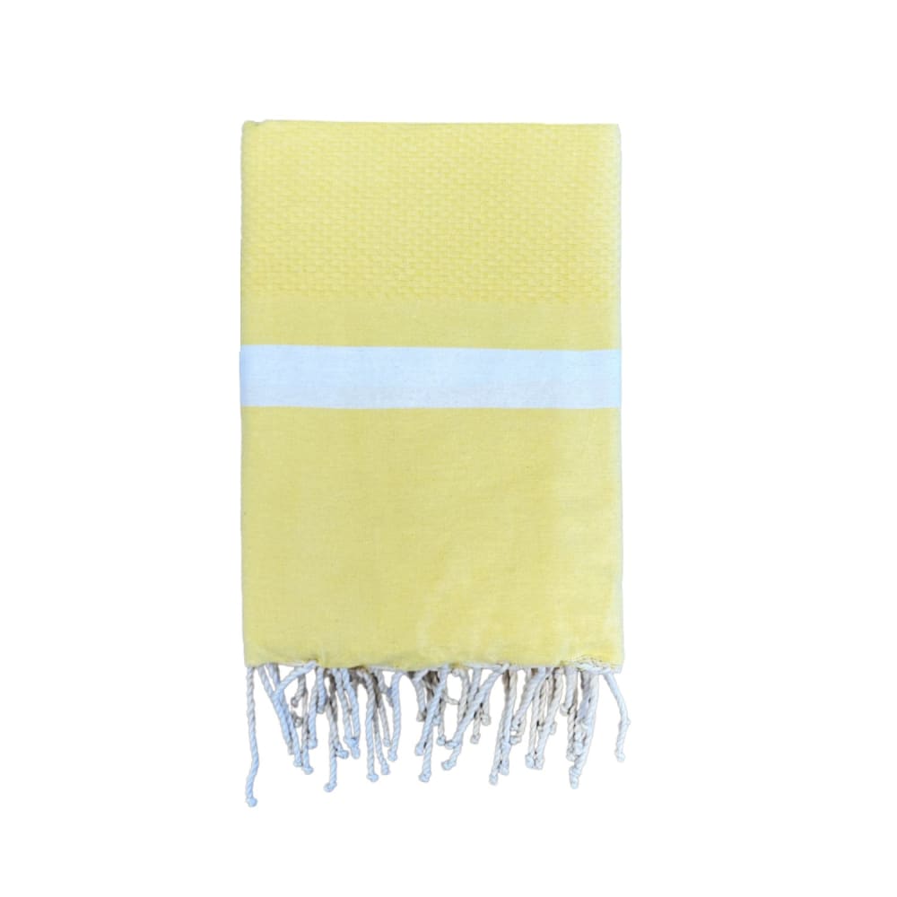 Fouta traditionnelle ''Melissa''  200x200cm jaune