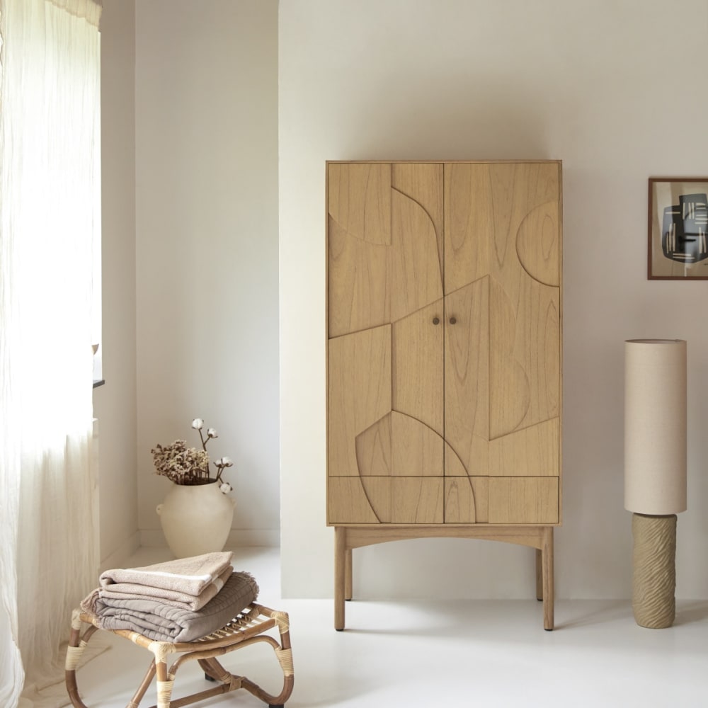 Tikamoon Schrank aus Mindiholz style classic chic Beige