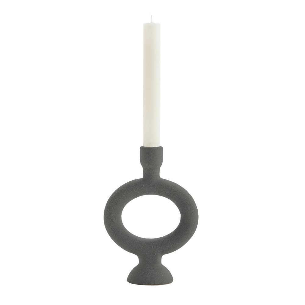 Madam Stoltz Bougeoir grès 10x10 Gris