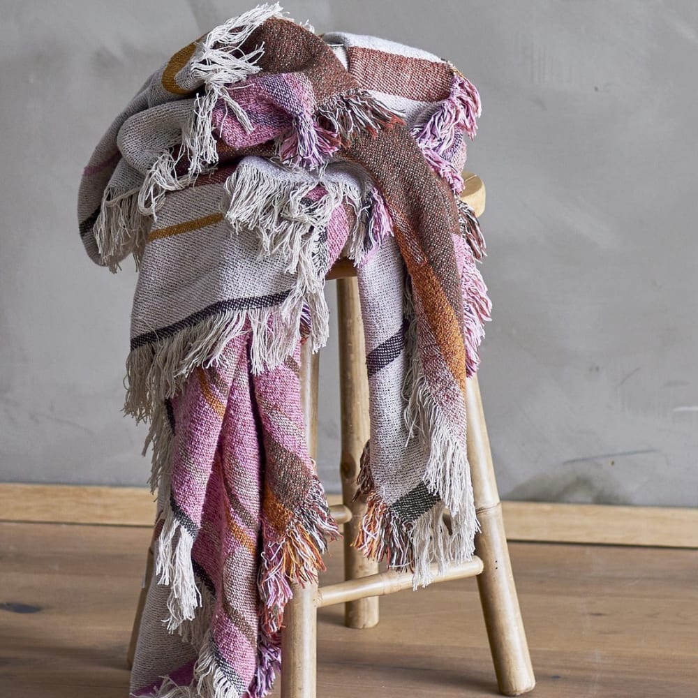 Plaid coton multicolore 130x160 - Maisons du Monde