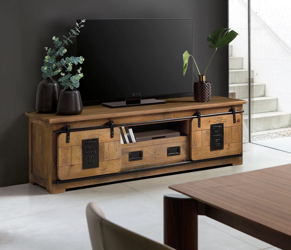 TV-Schrank in Akazie mit Metalldetails - Maisons Du Monde