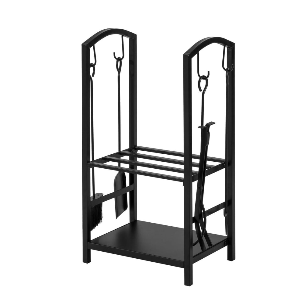 Porte bûches en métal noir
