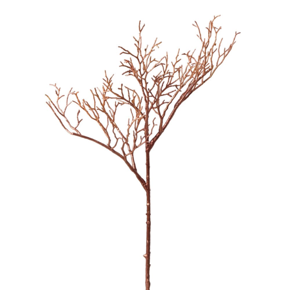 Branchage métallisé artificielle cuivre doré h54