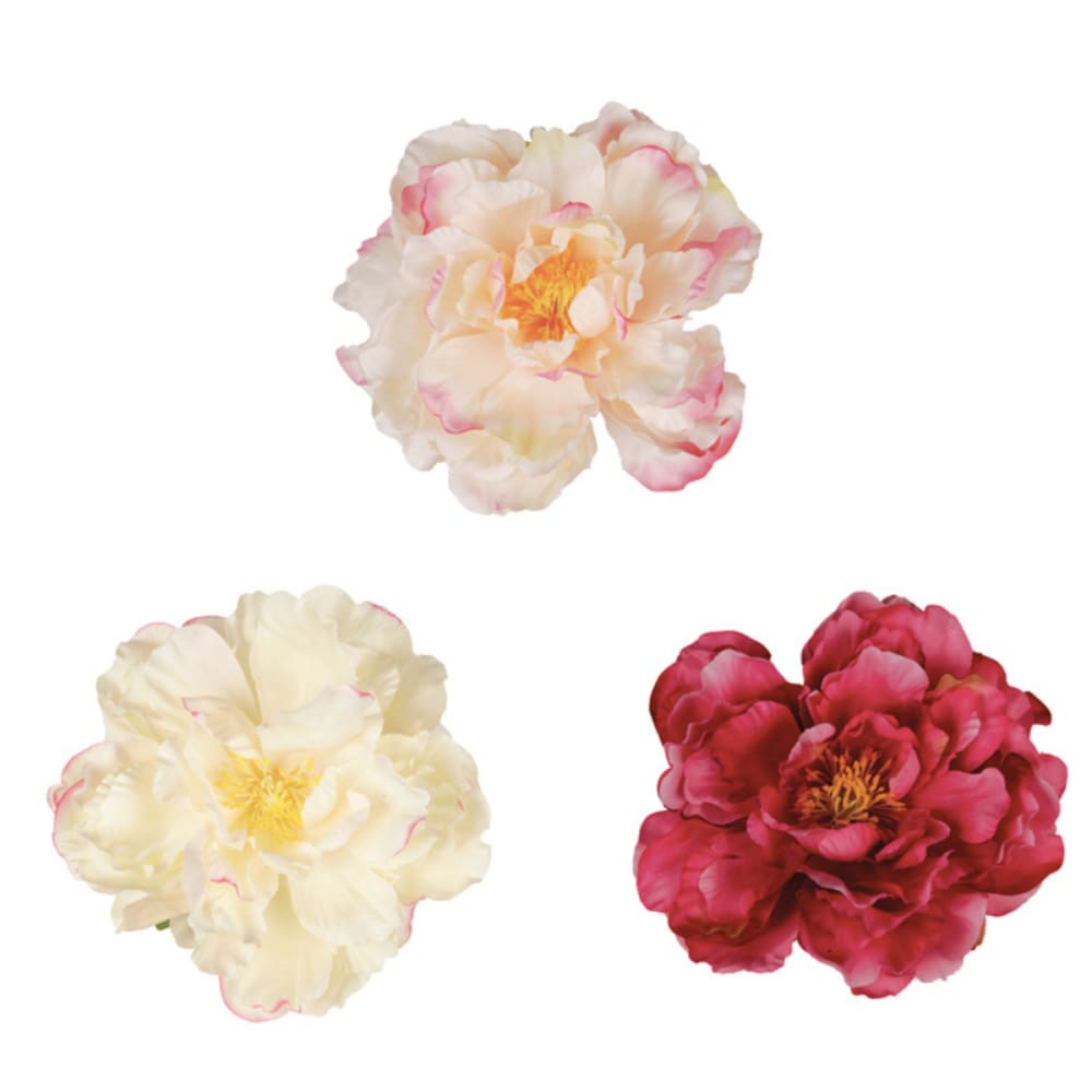 Mix de 3 fleurs artificielles crème et rouge d15 Mix de 3 fleurs artificielles crème et rouge d15