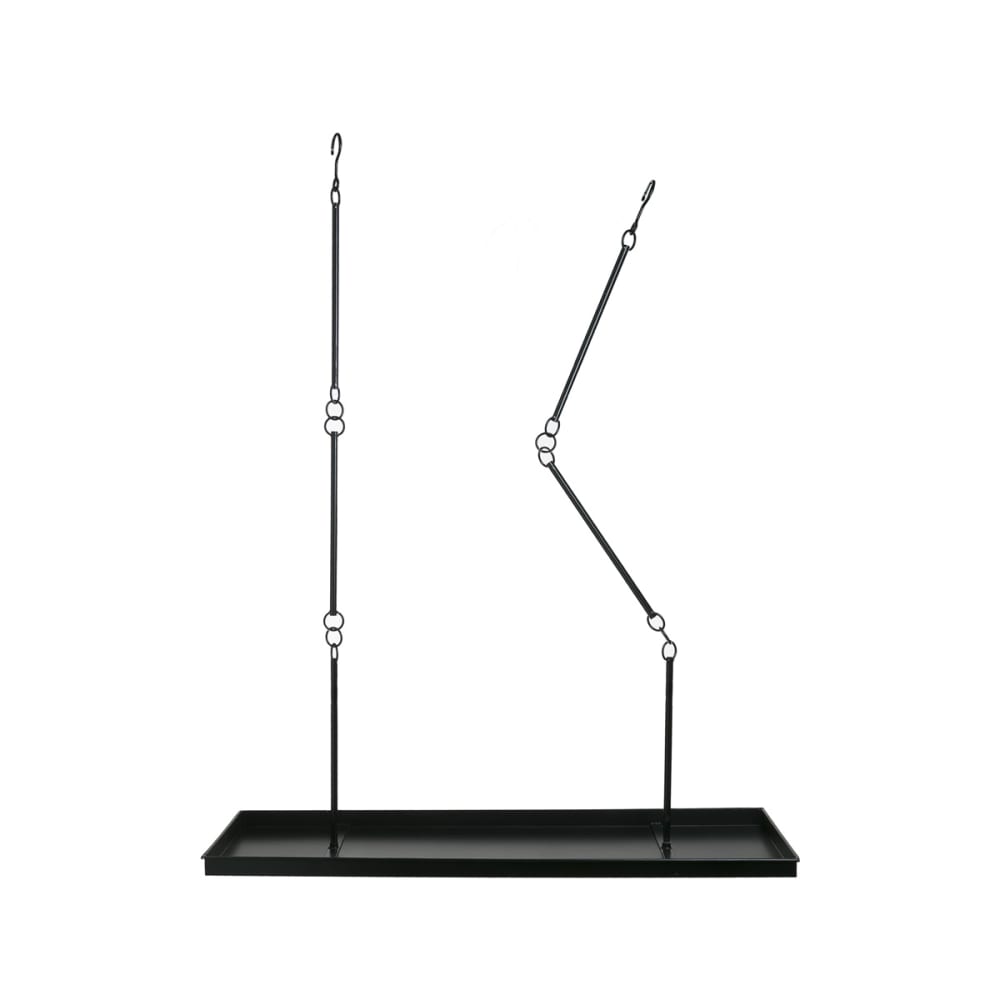 Sia Deco Präsentationsständer mit zwei Stangen aus Eisen H117, Schwarz style modern Schwarz Stahl