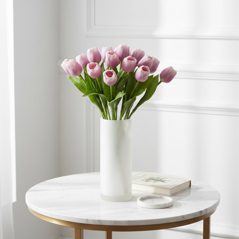 Tige de tulipe artificielle rose pâle h37 - Maisons du Monde