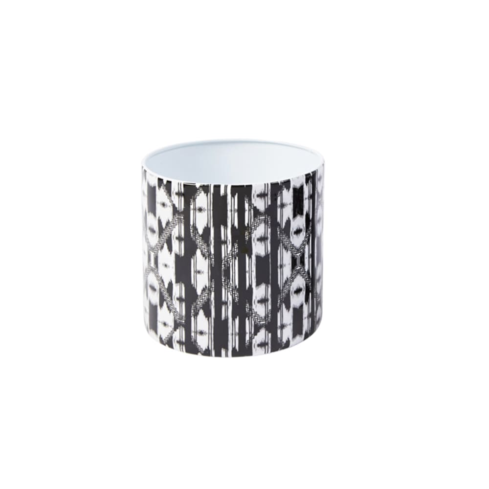 Cache-pot décoratif en fer noir et blanc h12 — Beyit