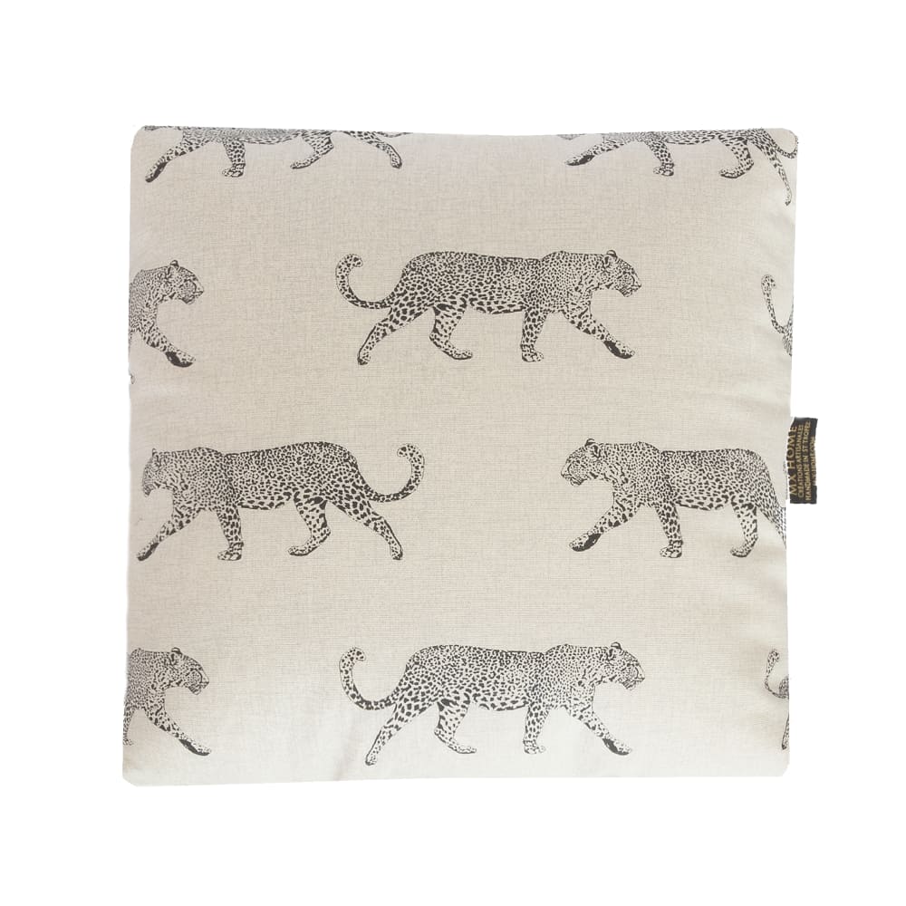 MX HOME Kissen aus weißer Baumwolle mit schwarzem Tigermuster style classic chic - Stoff