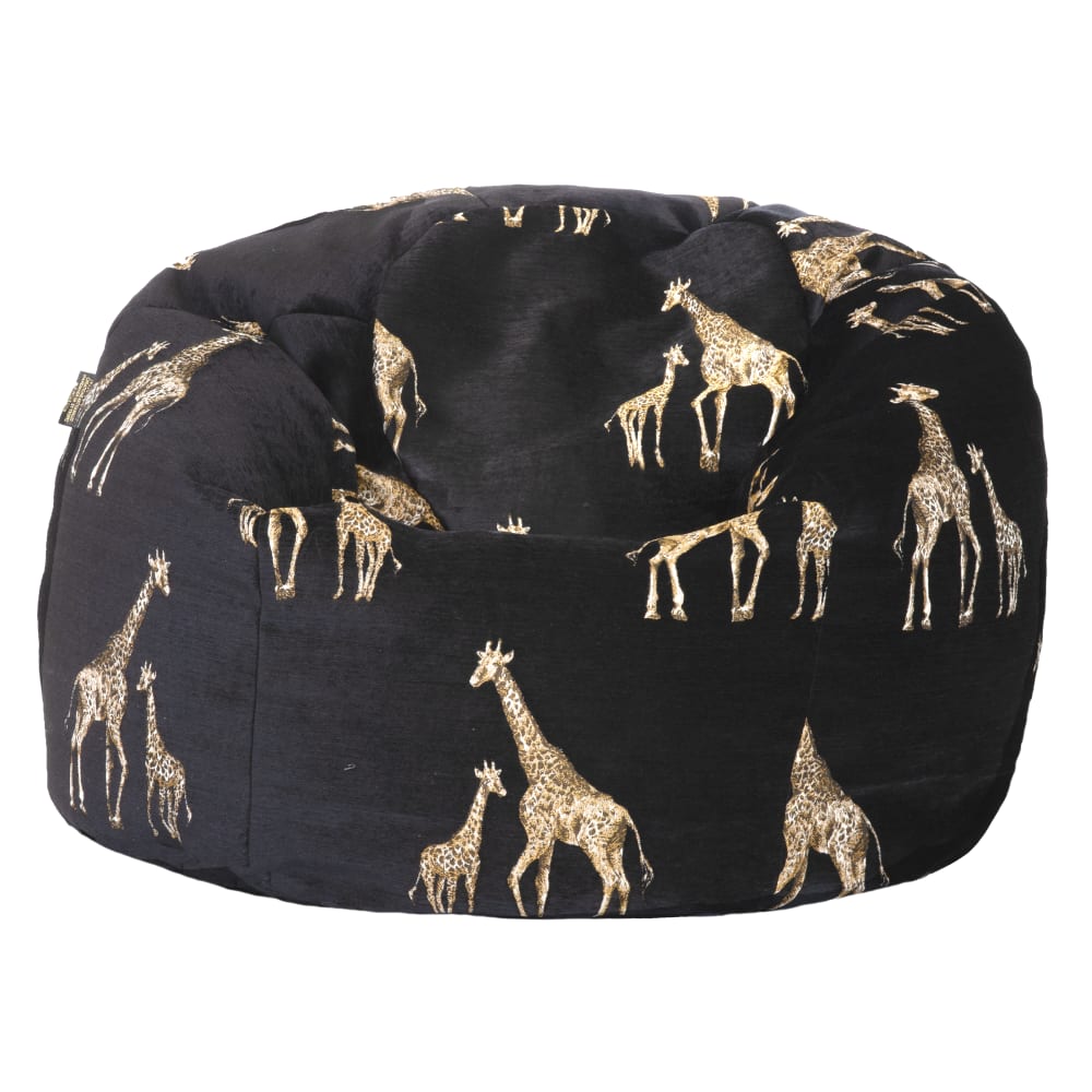 Pouf en velours noir