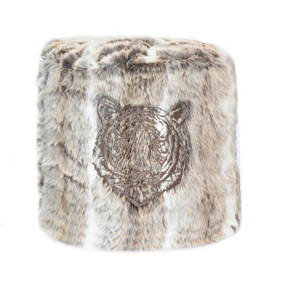 Pouf en fausse fourrure